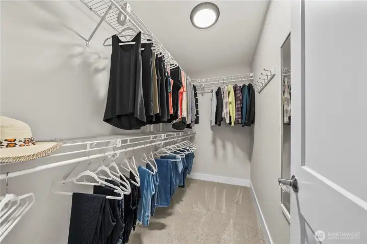 Oversized walk-in closet in Primary Bedroom.