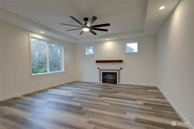 Living Room with recessed ceiling