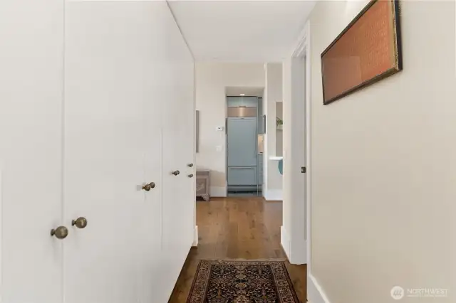 Smartly appointed storage in the hall.