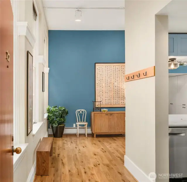 New engineered hardwoods throughout the entire unit.