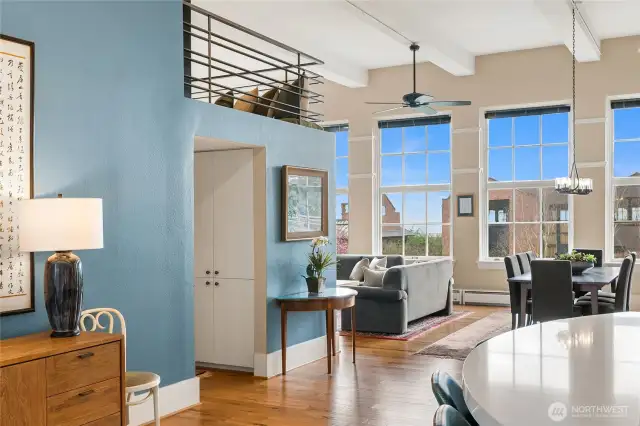 Expansive Southern facing windows.