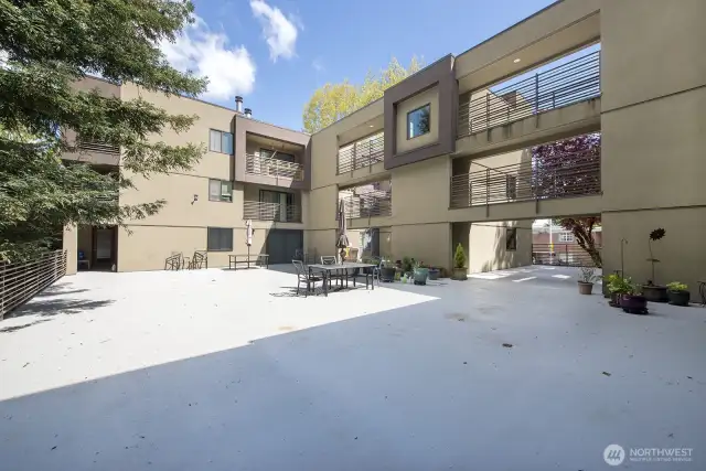 Common area patio for hosting guests or socializing with your neighbors.