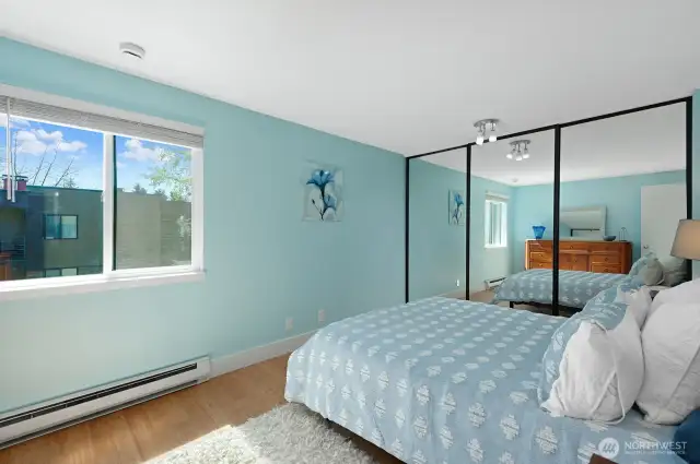 Large bedroom and closet.