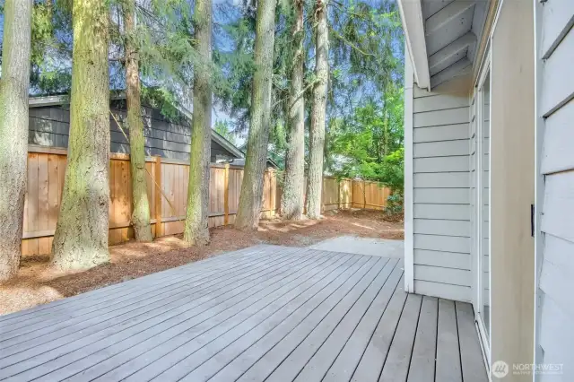 Enjoy your large deck for entertaining.