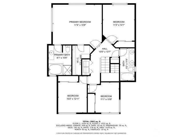 Floor plan - upstairs.