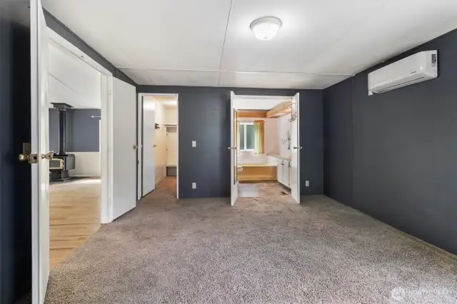 Primary bedroom with Mini Split