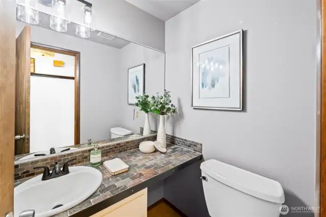 A half bath on this floor for you guests!
