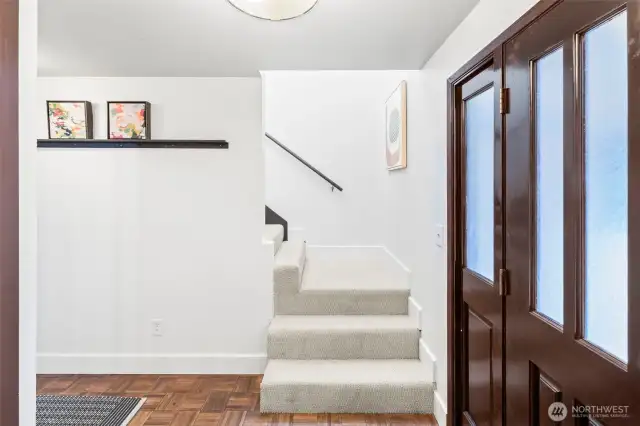 This is the entry - let's head upstairs!