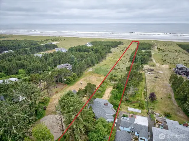 Ocean view property with a private walking trail through the dunes