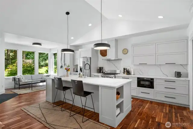 Open concept fully remodeled kitchen
