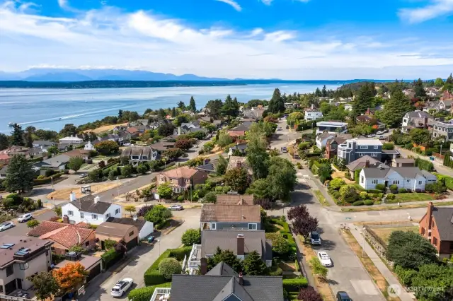 Aerial looking northwest