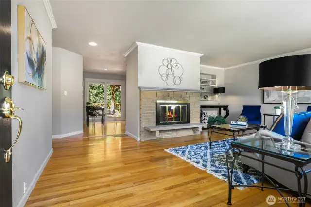 Front entry into living room