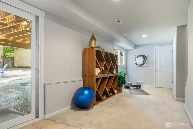 lower level workout space