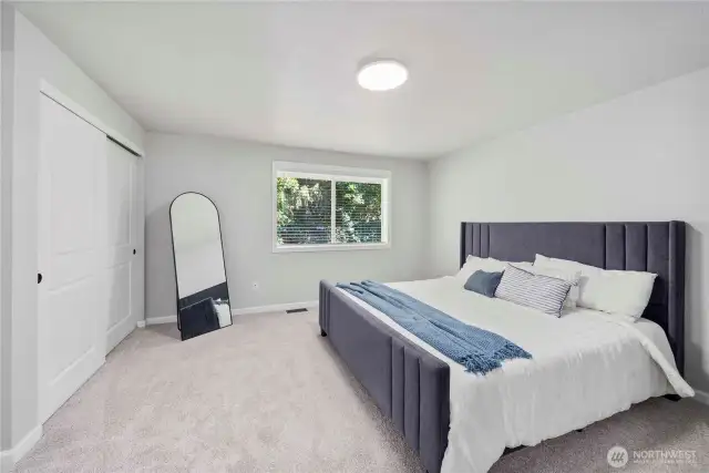 Upstairs, find a spacious primary bedroom!