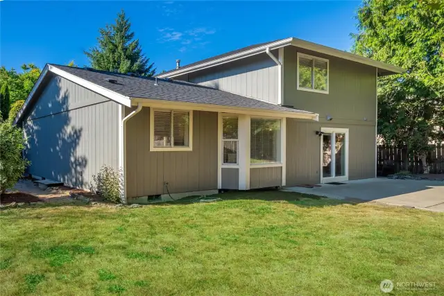 Enjoy a spacious and lush backyard before the summer ends.