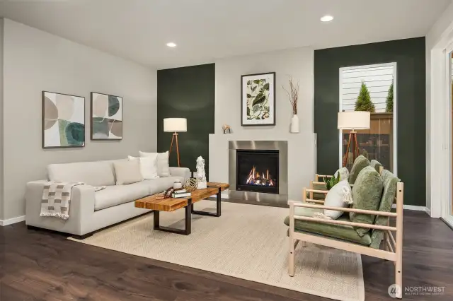 Sophisticated paint pallette is modern, yet warm.