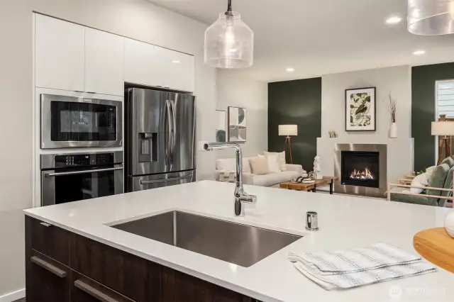 Top appliance package and open layout makes this a chef's dream kitchen.