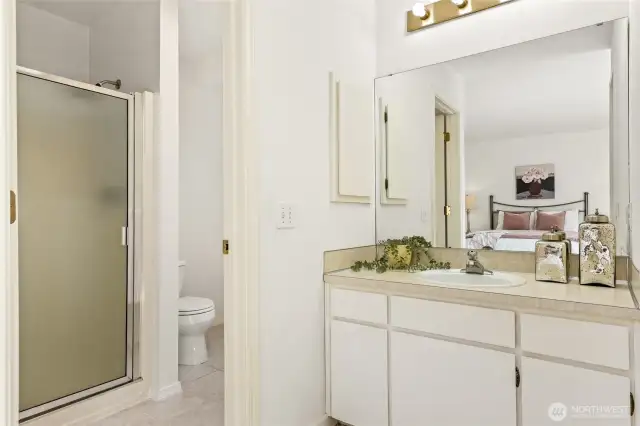Upstairs master bath and vanity
