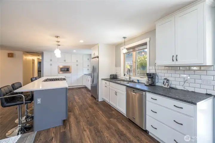 Lovely subway tile backsplash