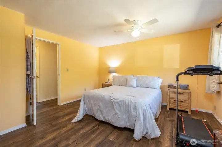 Engineered hardwood floors throughout. No carpeting in this home.