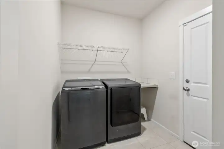 Utility room/mud room off the garage