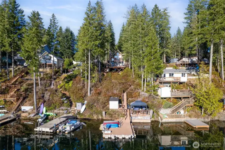 50 ft of lake front with private dock