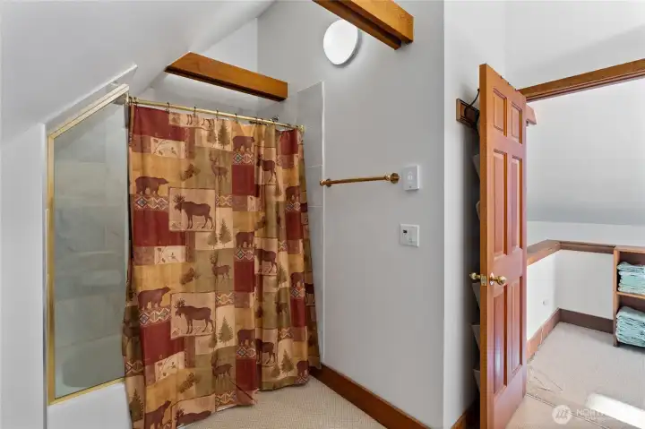 Loft bathroom reverse view