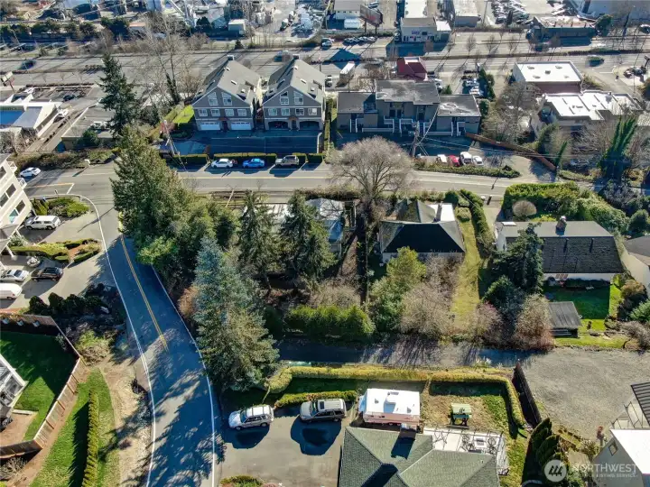 Aerial perspective  looking south
