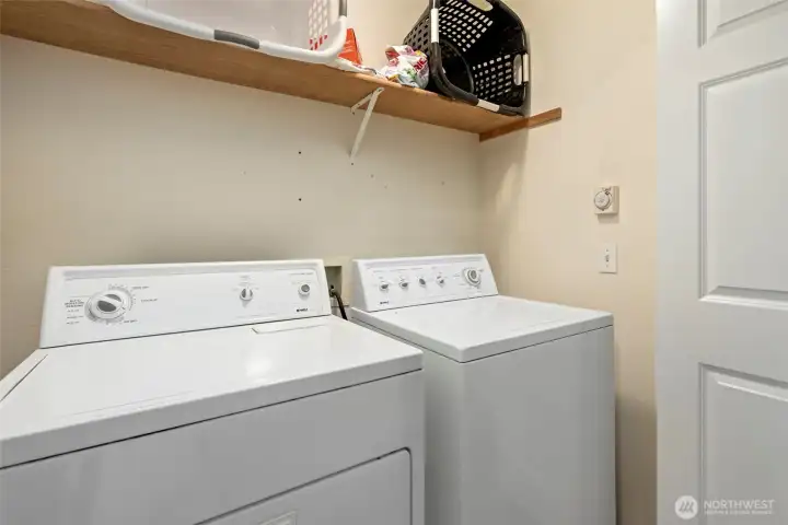 Laundry closet is in upstairs hall.