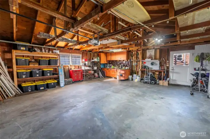 Abundant storage in huge garage