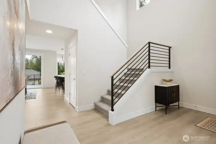 Welcoming two-story entry