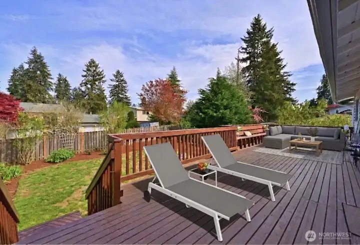 Spacious deck