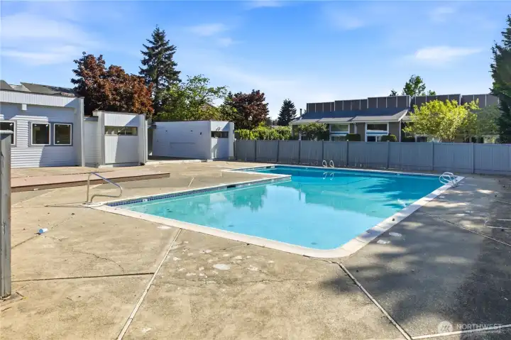 Pool located in back of complex