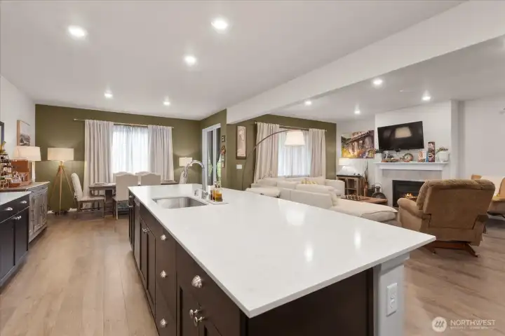 Oversized kitchen island. Oversized kitchen island.