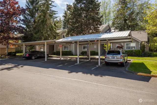 Unit comes with a dedicated carport spot right in front