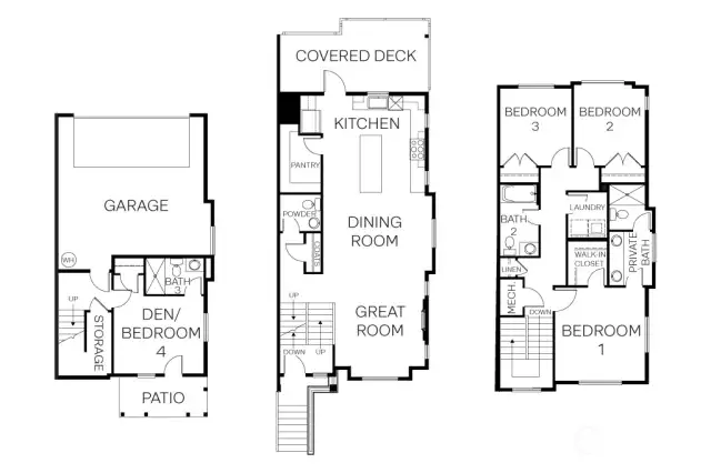 3 levels of modern luxury set in the most convenient Woodinville location.  2 car parking plus 2 additional spots in driveway. Come see what sets us apart from the rest!