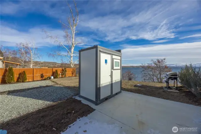 Outdoor 3/4 bathroom for RV guests