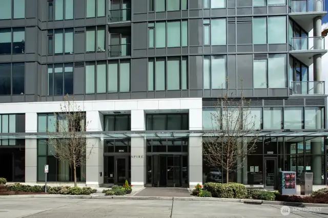 The Entrance to the SPIRE building off 6th Ave.