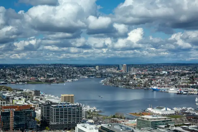 View of Lake Union from shared 40 floor and 41st floor