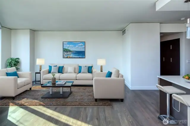 Virtually Staged Living Room