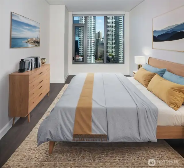 Virtually Staged Bedroom