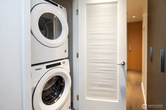 In-unit stacked Washer and Dryer