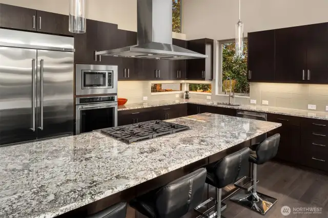 No Quartzite in sight. All natural granite stone counter tops