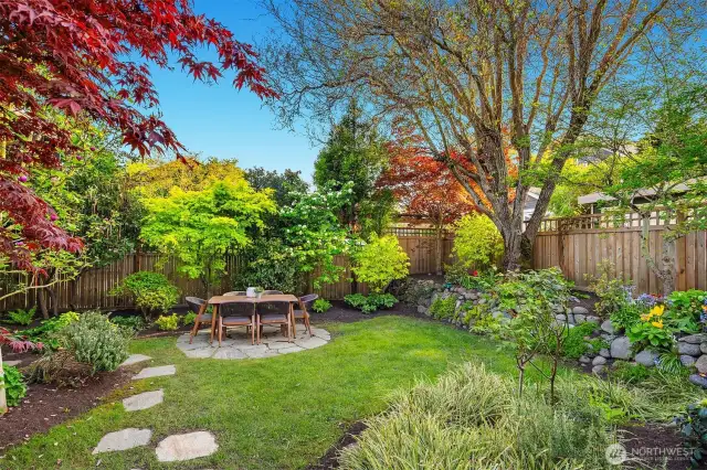 Looking south in pastoral back yard
