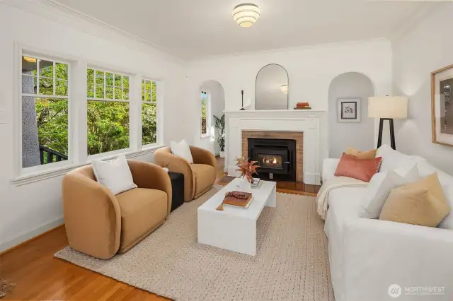 Bright, spacious living room on main floor