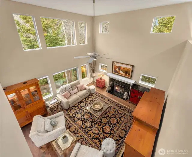 View from the open loft upstairs.
