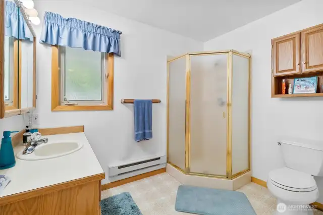 3/4 bathroom on main floor