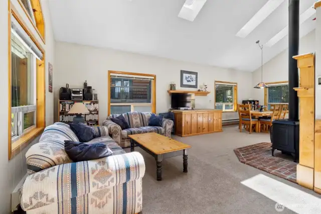 Vaulted Ceiling w/ Skylights