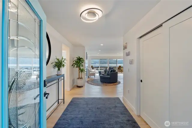 Entry space with custom closet system