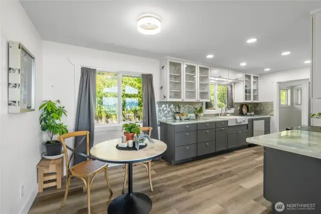 Plenty of eating space off kitchen